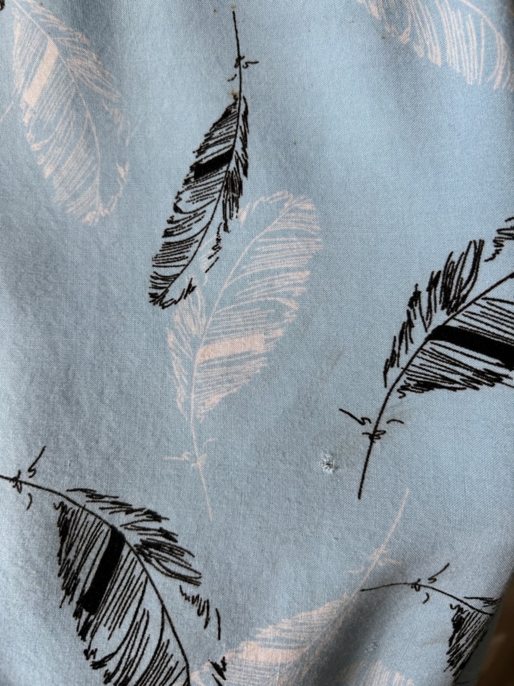 Torrid women’s Light Blue Feather Print V Hem Challis midi Dress plus sz 2 - Picture 11 of 14